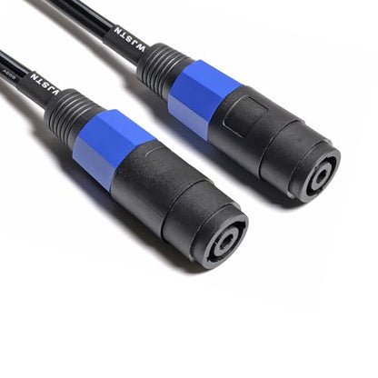 WJSTN Speakon to Speakon Speaker Cables, 12 Gauge AWG,Speakon Male to Female Adapters Audio Cord DJ Speaker Cable Wire with 6in 2Pack