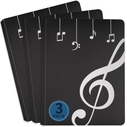 Sheet Music Folders Binder 3 Pack Bulk Music Choral Storage Holder | Band Folder Blank Sheet Files Plastic A4 Size 40 Pockets - size: 3 Pack