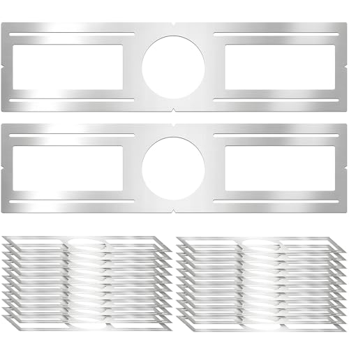 New Construction Mounting Plate, 4 Inch, LED Recessed Lighting Housing Kits, Flat Steel Rough in Bracket Fixture for LED Light Bar, 24PC Shallow Recessed Lighting Housing Plate - size: 4 Inch,24 Pack