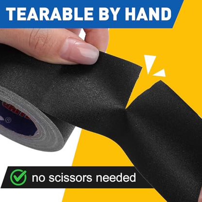 Black Gaff Tape 5 Pack, 3 Inch x 30 Yards Black Gaffers Tape, Waterproof, No Residue, Non-Reflective, Easy Tear Gaffers Stage Tape, 11 Mil Matte Gaffers Tapes for Stage, Photography, Studio.