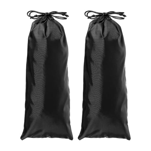 Tripod Case Bag, Nylon Tripod Storage Bag, Long Foldable Monopod Compact Carrying Organizer Pouch- Fitting for (Monopod/Light Stand/Umbrella/Travel) 14 x 6 In & 2 Pack & Black - size: 14 x 6 In