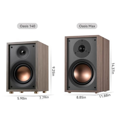 HiVi-Swans Oasis Max Passive Bookshelf Speakers, 2-Way HiFi Bookshelf Speakers for TV Desktop Stereo or Home Theater Surround Sound - Needs Amplifier or Receiver to Operate - style: Oasis Max