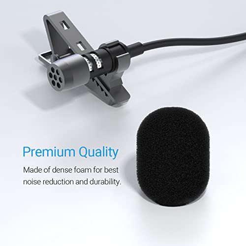 Cubilux Furry Windscreen & Foam Cover Set for Lavalier Lapel Microphone, Muff Windshield Windjammer Deadcat， Wind Muff & Dead Cat Set for Mini Clip-On Lav MIC, 5-Pack of Each - color: Foam & Furry Cover, 5-Pack of Each