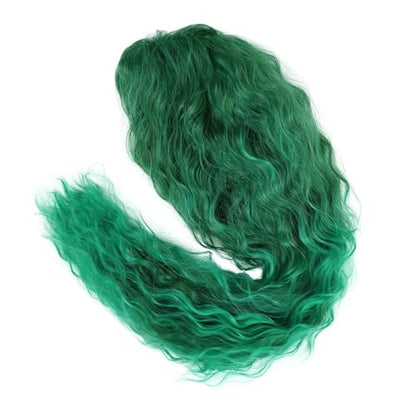 26 Inch Long Curly Green Wig Ombre Fluffy Synthetic Hair Medusa Cosplay Wig - color: Green