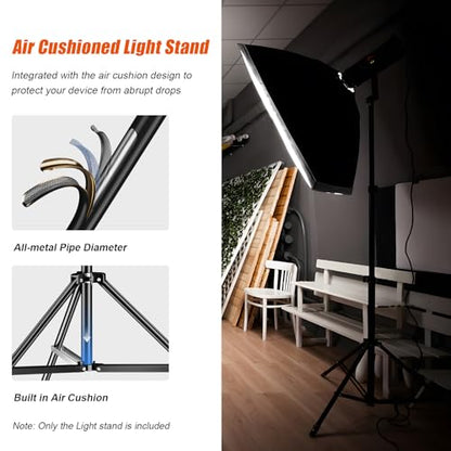 Godox Light Stand 240CM/94 in Photography Light Stand | with 1/4” Universal Screw Carry Bag Portable for Photography Studio Portrait Shooting - size: 94.5in