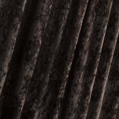 Brown Velvet Curtains 84 inches Long Luxury Back Tab Thermal Insulated Room Darkening Window Drapes for Living Room/Bedroom, W52 x L84, 2 Panels - color: Chocolate, size: 52"W x 84"L (Pack of 2)