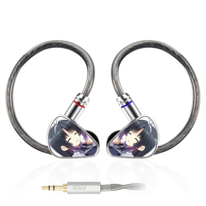 CVJ Kira IEM Wired Gaming Earbuds, in Ear Monitor for Singer Musicians DJ | Deep Bass Ear Buds, Single Driver, 0.78mm 2-pin 3.5mm Jack, Detachable 4.1ft Cable for PC/Phone/Laptop/Xbox/PS5/Switch - color: Kira Aureus, style: 3.5mm