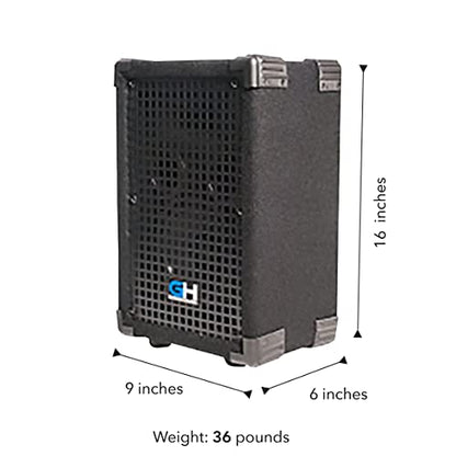 Grindhouse Speakers - GH6L - Passive 6 Inch 2-Way PA/DJ Loudspeaker Cabinet - 400 Watt Full Range PA/DJ Band Live Sound Speaker - size: Single