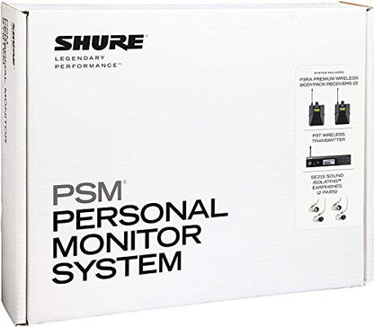 Shure PSM300 P3TRA215TWP Pro Wireless In-Ear Personal Monitor System with SE215-CL Earphones, Twinpack - J13 Band - size: Twinpack, style: J13 Band (566-590 MHz)