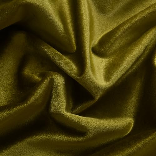 Roslynwood Luxury Soft Olive Velvet Curtains 72 inches Long Back Tab Thermal Insulated Blackout Window Drapes for Living Room/Bedroom/Dining Room, W52 x L72, 2 Panels - color: Olive, size: 52"W x 72"L (Pack of 2)
