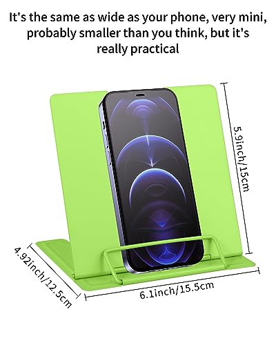 MSDADA Small Desk Book Stand Metal Reading Rest Book Holder Adjustable Cookbook Documents Holder Portable Sturdy Bookstands for Recipes Textbooks Tablet Music Books(Green) - color: Green