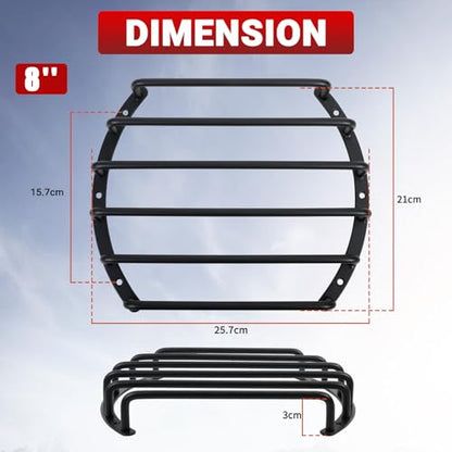Metal Car Bar Grille Audio 8 Inches Speaker Subwoofer Grill Grille Cover 6 Bars- Pack of 1 - size: 8''-6