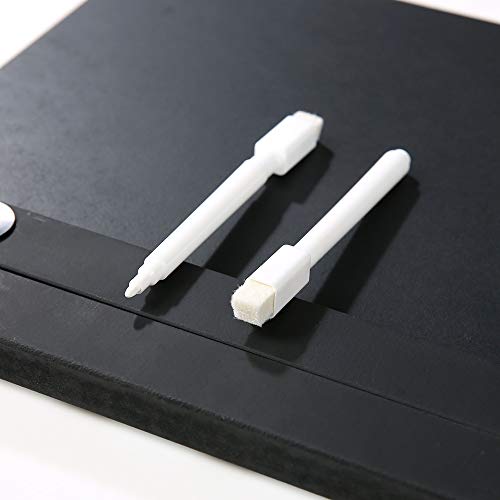 Movie Film Clap Board, Hollywood Clapper Board Wooden Film Movie Clapboard Accessory with Black & White, 12"x11" Give Away White Erasable Pen - size: 11"W x 12"H