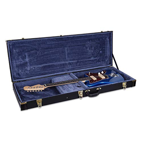 Crossrock Wooden Hardshell Case for Jazzmaster/Jaguar Style Electric Guitars, Black(CRW600JMBK) - color: Black, style: Jazzmaster