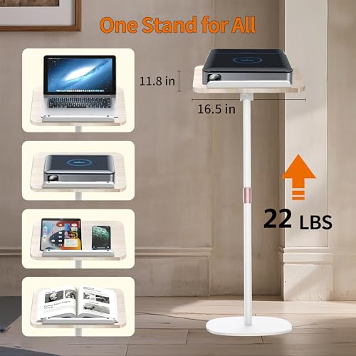 2-in-1 Dual-Use Music Stand & Tabletop Stand, 16.5"–51" Height Adjustable - color: White, size: Non-wheeled