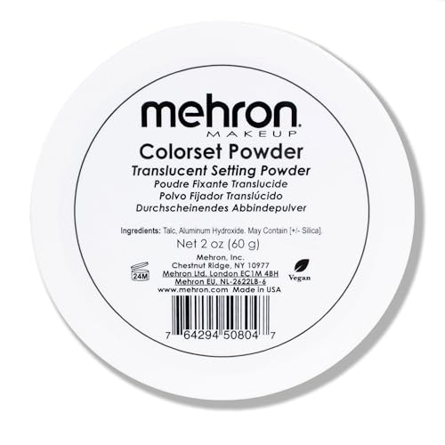 Mehron Makeup Colorset Powder, 2 oz Translucent Setting Powder