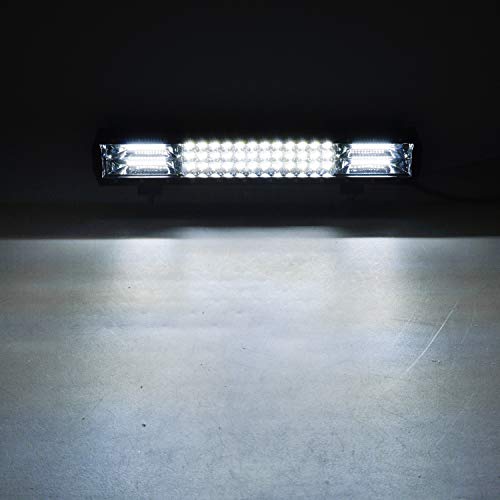 AUXTINGS 18 inch 252W Triple Row 7D Spot Flood Combo Beam LED Light Bar Waterproof LED Work Driving Lights for Vehicle Off Road Jeep ATV AWD SUV 4WD 4x4 Pickup - size: 18 inch 3 row