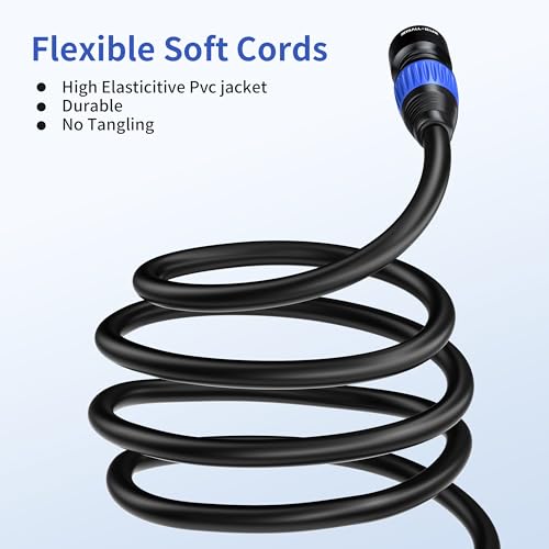 SMALL-EYE 5 Pin DMX Cables 15 ft 2 Pack, 4-Core Male to Female - size: 15 feet -2 Packs
