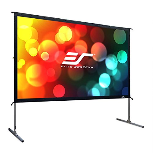 Elite Screens Yard Master 2, 100-inch Outdoor Projector Screen w/ Stand 4:3, 8K 4K Ultra HD 3D Portable Fast Folding Movie Theater Indoor REAR Projection, OMS100HR2 - US Based Company 2-YEAR WARRANTY - size: 100-inch, style: 16:9 Aspect Ratio