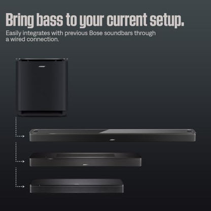 Bose New Lifestyle Ultra Subwoofer, Wireless Home Subwoofer, Perfect for Home Theater Systems, Easy Setup, Deep Bass, White Smoke | Home theater audio with 12-inch driver, line cable and manufacturer warranty - color: White