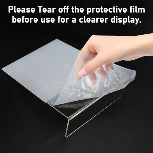 Acrylic Sign Holder 4x6 Inches, 16 Pack Clear Plastic Table Flyer Display Stand, L-Shape Vertical Menu Paper Holder Stand, Clear Picture Photo Flyer Display Stand for Restaurants, Store Fair,Office - size: 16 Pack-L Shape-4X6