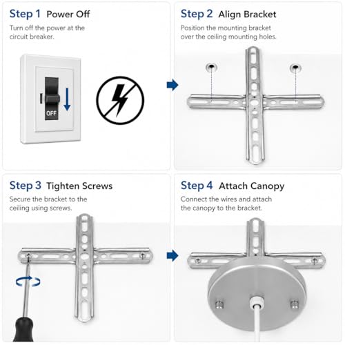 Ceiling Light Mounting Bracket Crossbar Metal Lamp Fixture 7.08In Cross Hanging Board Wall Mount Plate for Canopy Chandelier Light