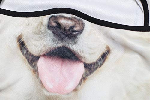 WTACTFUL 3D Animal Ears Balaclava, Breathable Face Mask for Halloween | Stand-Up Ears, Windproof Dustproof, Quick-Dry, No Fade Print, Soft, for Music Festivals Raves Ski Snowboard Moto Party - color: Labrador Retriever Mss-04