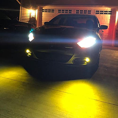 Alla Lighting 3800lm 899 880 LED Fog Light Bulbs, Super Bright PG13 Base 884 885 887 893 H27 H32, ETI 56-SMD (3000K Golden Yellow) - color: 3000K Golden Yellow