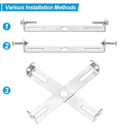 PATIKIL 100mm Ceiling Light Plate Kit, 1 Set Light Fixture Mounting Bracket Plate Steel Crossbar for Home Pendant Wall Light with Screw Washer Nut 2 Color Cap - size: 100mm
