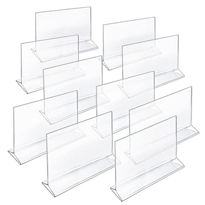 Azar Displays 142718 11-Inch Width by 7-Inch Height Top-Load Acrylic Sign Holder, 10-Pack - size: 11 in W x 7 in H Horizontal