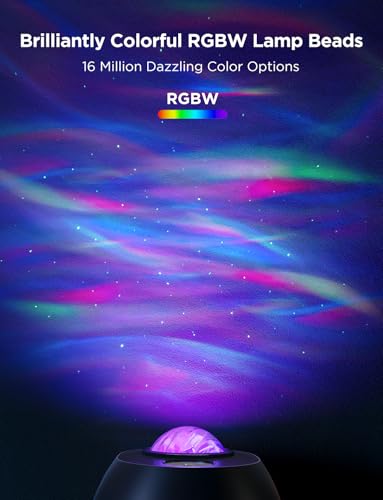 Govee Star Light Projector with 3 Aurora Flowing Effects | Works with Matter and Alexa, 52 Scene Modes, 18 White Noise Options, LED Night Light Projector for Bedroom, Without Plug - style: Aurora