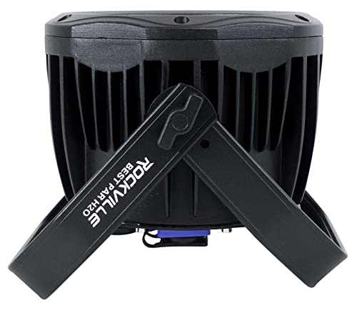 Rockville Best PAR H2O Outdoor RGBWA+UV Battery Par Light 4-Pack with Bags | 4-18-Hour Rechargeable Battery, 7500mAh, Wireless DMX, IPX54 Water Resistant, 2 RLB40 Travel Bags, DJ Lighting, 6-Items