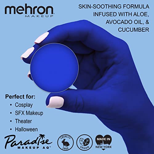 Mehron Makeup Paradise AQ - LAGOON BLUE, Water-Activated Face & Body Paint - color: Lagoon Blue, size: 0.25 Ounce