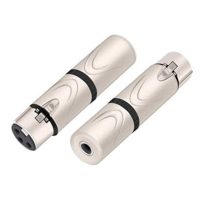 XLR to 1/4 6.35MM Microphone Audio Adapter,1/4" TRS to XLR Female Splitter,6.35mm Stereo Jack to 3PIN Guitar Converter (D1054) - color: XLR Female to 1/4 TRS Female(D1054)