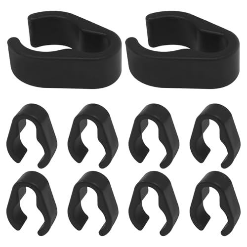 10Pcs Microphone Cable Clip, 20mm | Durable Plastic, Universal Mic Boompole Clips, Fits 20mm Diameter Poles, Microphone Stand Cable Holders - size: 20mm