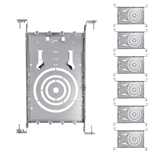 New Construction Mounting Plate 3-4-6" Round Wafer Rough in Plate 6Pcs - color: Extensible, size: 6PCS