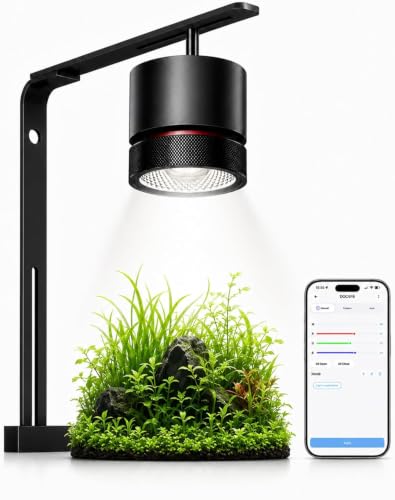 FZONE AXON 72W Aquarium Light WRGB Full Spectrum, APP Controlled LED Plant Light with Sunrise/Sunset, Freshwater Fish Tank Light for Planted Aquariums (Hanging Kit) - color: Green