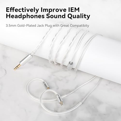 STA-K In Ear Monitor, EarAcoustic Audio HiFi Stereo Wired Earbuds, Hybrid Dual Drivers IEM Headphones, Crystal Clear Sound IEM Earphones with 2 Pin Cable for Musicians (With Microphone Usb, Silver)