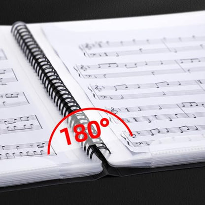 MUQING Music Folder for Sheet Music, 30 Sleeves 60 Pages, 8.5x11 Inch