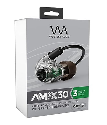 Westone Audio Pro X30 IEM Earphones - Three-Driver Noise Isolating Musician in-Ear Monitor Wired Earbuds - style: 3 Drivers