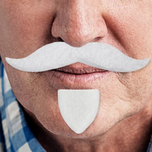 KICNIC 60 Pcs Fake Mustaches Self Adhesive, 20 Designs for Costume Party | Self Adhesive Novelty Hairy Beard Costume Facial Hair, for Party Supplies, Decorations, Suitable for All Ages