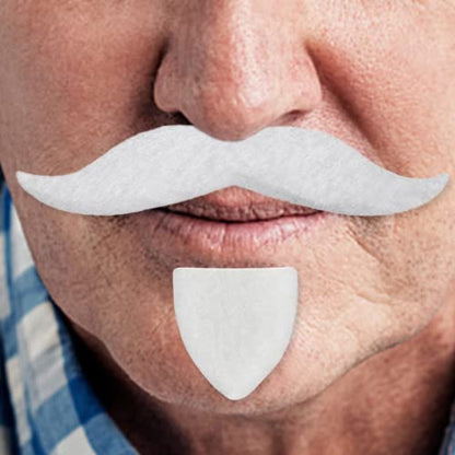 KICNIC 60 Pcs Fake Mustaches Self Adhesive, 20 Designs for Costume Party | Self Adhesive Novelty Hairy Beard Costume Facial Hair, for Party Supplies, Decorations, Suitable for All Ages