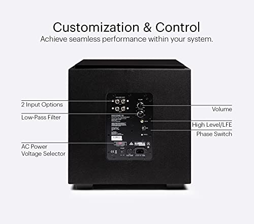 Definitive Technology Descend DN10 10" Subwoofer, White | Digitally Optimized for Movies & Music, New 3XR Architecture, 500W Peak Class D Amp & (2) Pressure-Coupled 10" Bass Radiators - color: White, style: DN10