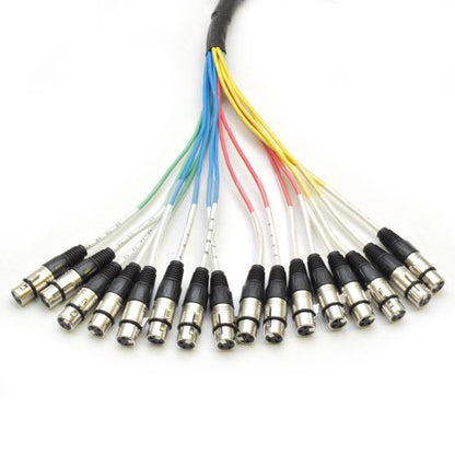 Seismic Audio - SAXT-16x5F - 16 Channel 5' XLR Female to 1/4" TRS Snake Cable - size: 5 feet - 16 channel