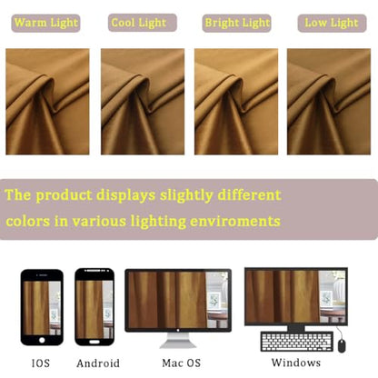 Timeper Gold Brown Velvet Curtains W42 x L84 inches 2 Panels, Light Blocking Curtains for Bedroom Living Room Thermal Insulated Luxury Super Soft Window Drapes,Back Tab & Rod Pocket - color: Gold Brown, size: 42"W x 84"L (Pack of 2)