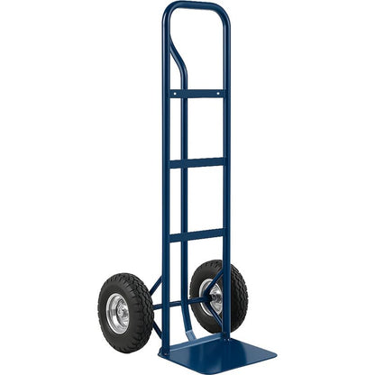 Heavy-Duty Commercial 600 lb Hand Truck Dolly with 10" Pneumatic Wheels, Steel Cart with Handle and Toe Plate, Ideal for Warehouse, Moving, Delivery, Blue - color: Blue, size: 600lb.