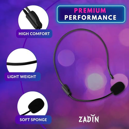 Fake Microphone Headset Costume,Popstar Head Mic,Jake From State,Bieber Mic | Pop Star Singer Prop Mics Headpiece, Teen Pretend Football Coach Drive Thru with Ear Face Piece Pop Star Prop for Boys,Girls