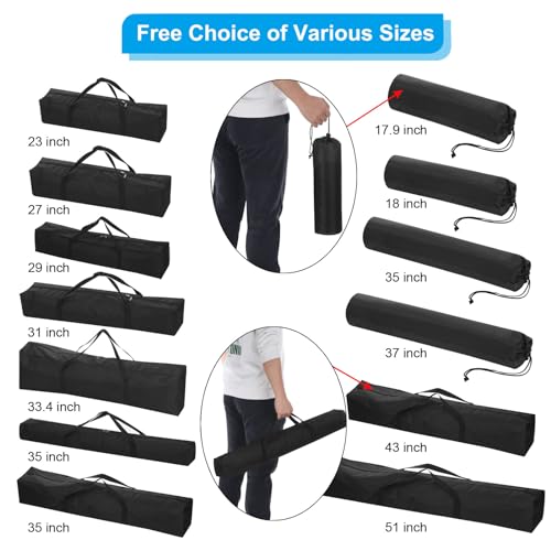 PATIKIL 35 Inch Tripod Monopod Case Bag, Nylon Folding Camping Chair Storage Replacement Bag Tripod Carrying Case with Shoulder Strap for Outdoor Travel Camping, Black - size: 35 x 3.5 x 3.5 inch