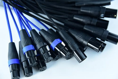 Arklove 16 Send Female 8 Return Male 24-Channel Low Profil XLR 1/4" TRS Send Sub Combo Splitter Snake Cable 20ft - size: 20ft