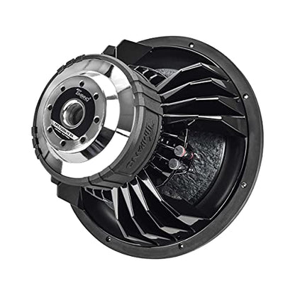 Timpano 15 Inch Subwoofer D4 2500 Watts Max Power Dual 4 Ohm, 15 Subwoofer Speaker 23.5 mm High Xmax, TPT-T2500-15 D4, 3 in Voice Coil, Competition Sub Woofer for Car Audio Systems (Single) - size: 15 Inch - Dual 4 Ohm